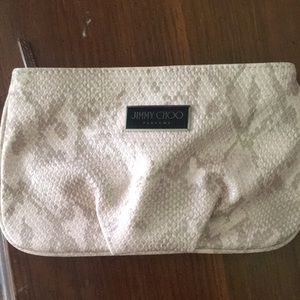 Light pink Jimmy Choo makeup bag/ mini